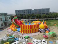 Dragon head Inflatable water slide