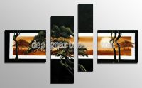 100% Hand Painted Modern Abstract Wall Art Home Decor Oil Painting Landscape On Canvas with Stretched