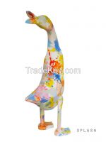 Crazy Duck!!  Hand Carved Bamboo Root with Hand Painted