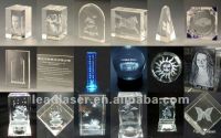 k9 3d crystal laser etched glass cube engraving