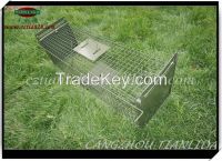 Large fox dog rabbits trap cage, wild animal trap cage