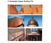 Asphalt Copper Roofing Tiles-Rectangle Copper Roofing Tile