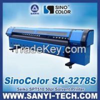 Large Format Outdoor Solvent Printer Sinocolor SK3278S, With SPT510/50pl Heads, 157sqm/h