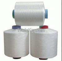 Polyester yarn DTY 75D/36F in  raw white