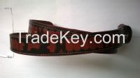 printed leather belts