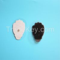 Reusable snap electrode pad with silver fiber