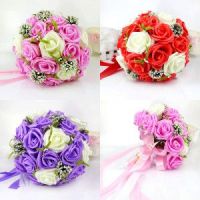 selling Classical Design Artificial Wedding Hand Flower Bridal Bouquet