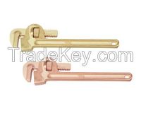 Non Sparking Adjustable Pipe Wrench Oil Gas Safety Pipe Wrench Tools