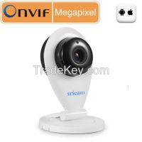 Sricam Wi - Fi Indoor Onvif Network Mini Nanny Camera Megapixel HD Camera - White