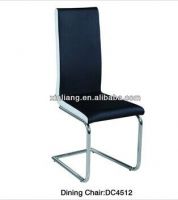 modern black PU high quality metal plating dining chair DC4512