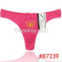 2014 new embroidery cotton g-string hot lady thong sexy Underpants lady panties women underwear girl t-back lingerie intimate