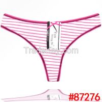 New arrival stripe cotton thong Underpants spandex g-string sexy lady panties women underwear t-back hot lingerie intimate