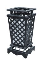 outdoor trash can cast alluminum