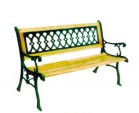 garden chair wood cast iron