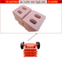 Jaw crusher toggle plate Yusheng foundry Co. Ltd