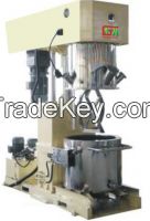 Double planetary mixer with disperser