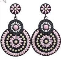 zinc alloy beads heart earrings