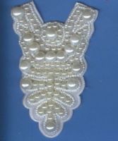BG006  badge, beaded motif, garment accessory, 