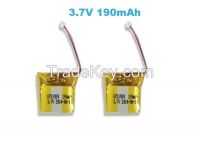 3.7V 190mAh Rechargeable Lithium ion Battery