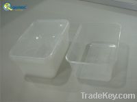 Disposable plastic food container - Rectangle - 650ml