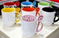 11oz sublimation spoon mug, blank spoon mug for sublimation