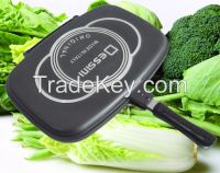 Eco-Friendly Non Stick Double Sided Pressure Frying Pan (ZY-H032-RD)