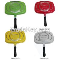 Eco-Friendly Non Stick Double Sided Pressure Frying Pan (ZY-H032-RD)