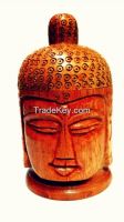 Wood Metal Box Budhha Face Grinder