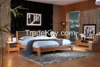 Simple fashion  Carbonized Bamboo Twin Bed