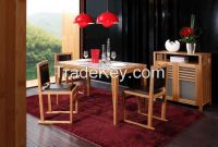 Hot sell  simple fashion marble  bamboo  dining table