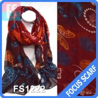 Factory price produce any size voile scarf with competitve price and quality