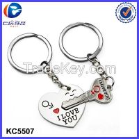 metal couple keyring, romantic gift for couple key chain