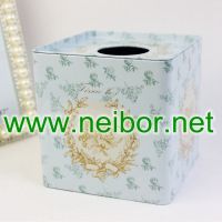 square tin tissue box tissue holder promotional tissue box