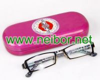 glasses case, glasses box, Sunglass holder, spectacles case, oval tin box