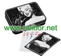 playing card holder, poker tin box, rectangular tin box