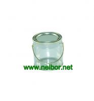 Clear PVC bucket PET pail  paint can plastic pail PVC tube
