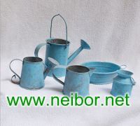 miniature antique metal pots