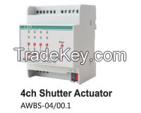 KNX/EIB 4 fold, 6A 230V, Shutter Actuator, k-bus, GVS