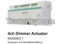 KNX/EIB k-bus 4 folds, 400W/CH, Dimmer Actuator, gvs