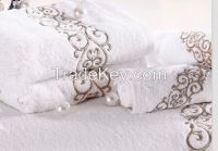 5 star towel 100% cotton 16s dobby hotel towels