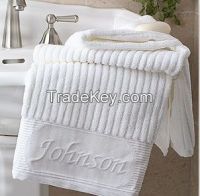 Star Hotel Cotton White Jacquard Towel