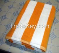 Pure cotton terry stripe bath towel fabric