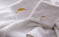 white towel for hotel