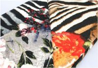 China wholesale printed Fabric with tiger pattern, elastic polyester fabric, Designer printed fabric for ladies suit