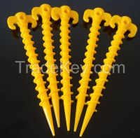 plastic tent peg stake, tent nail Hook Ground Pin Camping accessory fit it outdoor and beach