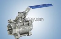 Three-piece ball valve