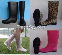 Woman PVC Rain Boots, Colourful Transparent Boots