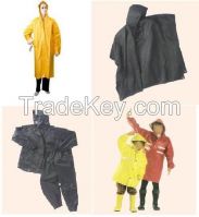 Various Yellow PVC Raincoat, Rainwears, PVC Rainsuit, Rain Jackets