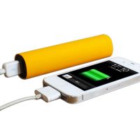Stick round 4000mAh power bank with audio cable, mobile power with speaker