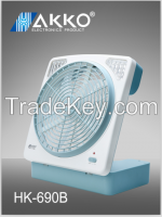 MODEL NO.690B 10inches rechargeable fan with led emergency light